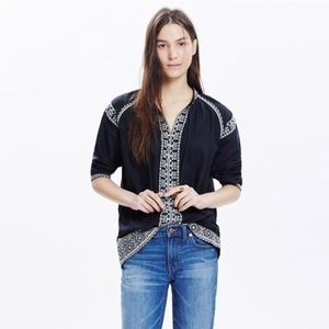 Madewell Camelia embroidered blouse